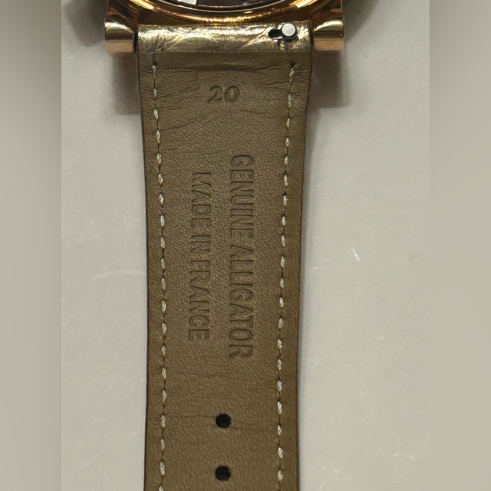 Michele Rose Gold Diamond Bezel Chronograph Watch with White Dial/ 96 Diamonds - Picture 8 of 13